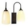 Westek LED Battery Operated Wall Sconce 2 Pack 4 Hour Auto ShutOff Wireless Wall Sconce 100 Lumens Easy Install Battery Powered Sconce Light Plastic with Bronze Finish