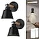 BIMEAN Black Battery Operated Wall Sconce Set of Two Easy to Install Wireless Lights for Wall Remote Control Dimmable LED Lights Auto Timer Wall Lamp Fixtures for Bedroom Gallery Living Room RV
