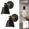 BIMEAN Black Battery Operated Wall Sconce Set of Two Easy to Install Wireless Lights for Wall Remote Control Dimmable LED Lights Auto Timer Wall Lamp Fixtures for Bedroom Gallery Living Room RV