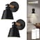 BIMEAN Black Battery Operated Wall Sconce Set of Two Easy to Install Wireless Lights for Wall Remote Control Dimmable LED Lights Auto Timer Wall Lamp Fixtures for Bedroom Gallery Living Room RV