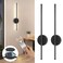 TaoFiaCo Battery Operated Wall Sconces Set of Two Wireless Rechargeable Wall Sconces Black with Remote Control Dimmable Cordless Wall Light Decor for Living Room Bathroom Hallway Timing 24 Inch