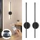 TaoFiaCo Battery Operated Wall Sconces Set of Two Wireless Rechargeable Wall Sconces Black with Remote Control Dimmable Cordless Wall Light Decor for Living Room Bathroom Hallway Timing 24 Inch