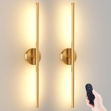 JOFIOS Battery Operated Wall Sconces Set of 2 360Rotation Wireless Rechargeable Wall Lights Dimmable Detachable Wall Lamp with Remote Control 3000K6000K Infinite Dimming Wall Sconce 276 Inch