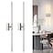 Morauroral Battery Operated Wall Sconces Set of 2 Dimmable Battery Wall Sconce with Remote Control SandNickel LED Rechargeable Sconces 24 Inch Modern Wireless Wall Lights for Bedroom Living Room