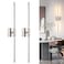 Morauroral Battery Operated Wall Sconces Set of 2 Dimmable Battery Wall Sconce with Remote Control SandNickel LED Rechargeable Sconces 24 Inch Modern Wireless Wall Lights for Bedroom Living Room