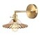 Shenmoyl Vintage Wall Sconces with Amber Lotus Glass Lampshade 180 Degree Adjustable Brass Sconces Hradwired Modern Wall Lighting Fixture with Switch for Bedside Bedroom Doorway