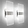 KICAAO Modern Wall Sconces Set of Two Led Wall Light 10w 6000k White Light Up Downlight Hardwired Acrylic Wall Light Lighting Suitable for Living Room Corridor Bedside Cool White 6000K 2Pack