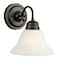 Design House 514497 Millbridge Wall Light Traditional 1Light Indoor Dimmable Light with Alabaster Glass for Bathroom Hallway Foyer Oil Rubbed Bronze