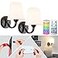 slywise Peel and Stick Wall Sconces Stick On Wall Sconces Battery Operated Wireless Adhesive Wall Sconce with 10000mAh Battery Corn Bulb No Drilling Wall Lamp for Bedroom Living Room