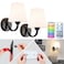 slywise Peel and Stick Wall Sconces Stick On Wall Sconces Battery Operated Wireless Adhesive Wall Sconce with 10000mAh Battery Corn Bulb No Drilling Wall Lamp for Bedroom Living Room