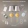 PRIDOLA Set of 2 Wireless Wall Sconces StickOn or Screw Mount Rechargeable LED Bulbs Remote Controlled Adjustable Brightness Warmth Easy Installation Living Room Wall Decor Gold