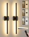 Rayogale 8000mAh Battery Operated Wall Sconce Set of 2 3000K6000K Dimmable Rechargeable Cordless Wall Sconces with Remote Control Modern LED Wall Light with Timer Function for Living Room 32 Inch Blac