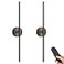 KARTOOSH Battery Operated Wall Sconces with Remote Control Dimmable Wall Sconces Set of Two 350Rotate 3000K LED Black Wireless Wall Light for Living Room BedroomHallway 283 Inch 2 Pack