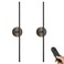KARTOOSH Battery Operated Wall Sconces with Remote Control Dimmable Wall Sconces Set of Two 350Rotate 3000K LED Black Wireless Wall Light for Living Room BedroomHallway 283 Inch 2 Pack