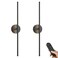 KARTOOSH Battery Operated Wall Sconces with Remote Control Dimmable Wall Sconces Set of Two 350Rotate 3000K LED Black Wireless Wall Light for Living Room BedroomHallway 283 Inch 2 Pack