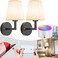 YHCDLAMP Peel and Stick Wall Sconces No Drilling Stick On Wall Sconce Wireless Battery Operated Wall Lights Adhesive Wall Lamp with 10000mAh Battery Bulb for Bedroom Living Room Decor
