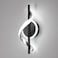 EIDISUNY LED Wall Sconces Indoor 12W LED Wall Mount Lights Modern Spiral Wall Lamp 6000K Cold Light Fixture for Stairs Living Room Bedroom Aisle Hallway Cold White Black