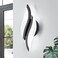 CANEOE Modern LED Wall Sconce 6000K Black Indoor Wall Light Fixtures Acrylic Wall Sconce Lighting for Living Room Bedroom Bedside Bathroom Hallway Stairway Wall Lamp Black 1 Pack 6000K