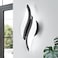 CANEOE Modern LED Wall Sconce 6000K Black Indoor Wall Light Fixtures Acrylic Wall Sconce Lighting for Living Room Bedroom Bedside Bathroom Hallway Stairway Wall Lamp Black 1 Pack 6000K
