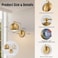 Powfloven Gold Battery Operated Wall Sconces Set of 2 Rechargeable Cordless Wall Light Fixture with Remote Dimmable Wireless Battery Powered Wall Decor Lighting Lamp for Bedroom Living Room
