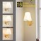 Adust Battery Operated Wall Sconce Set of Two Antique Brass Wall Lights Remote Control Dimmable Rechargeable LED Light Bulb 3 Color Temps LED