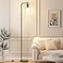 Ziisee Industrial Floor Lamp with Glass Shade Black LED Bulbs Foot Pedal Switch Easy Assembly