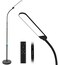 NXONE Led Floor LampModern Reading Adjustable Standing Height 4 Colors and Stepless Brightness Work Lamp for Living Room Bedroom Reading Black