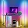 YTDRGB LED Floor Lamp Corner Lamp Compatible with Alexa Set of 2 Corner Floor Lamp with Music Sync Controlled Synchronously or Individually