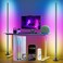 YTDRGB LED Floor Lamp Corner Lamp Compatible with Alexa Set of 2 Corner Floor Lamp with Music Sync Controlled Synchronously or Individually
