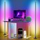 YTDRGB LED Floor Lamp Corner Lamp Compatible with Alexa Set of 2 Corner Floor Lamp with Music Sync Controlled Synchronously or Individually