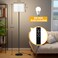 Qaubauyt Smart LED Floor Lamp with APP Control RGB Colors Dimmable Standing Lamp for Living Room Bedroom Gaming Remote Timer 9W Bulb Included 606 Modern Tall Lamp White