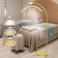 HEWYUR Lash Light for Eyelash Tech Dimmable Half Moon Lash Lamp for Eyelash Extensions Rotating Adjustable LED Esthetician Light with Phone Holder Gold