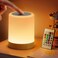 Auxmir Night Light for Baby Nursery Rechargeable Touch Bedside Lamp with Remote 13 Colors 5 Brightness Adjustable 1246H Timer Portable Kids Night Light for Bedroom Bathroom Camping