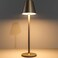 Timjorman Modern LED Cordless Table Lamp 4000mAh Rechargeable Battery 3 Level Brightness Night Light Metal Shell Minimalist Design for Couples DinnerCoffee TableRestaurantBedroom Khaki