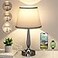 Kakanuo Touch Table Lamp for Bedroom Small Bedside Lamp with USB C Charging Port 3 Way Dimmable Touch Control Nightstand Lamp for Living Room and Office LED Bulb Included