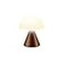 Lexon Mina Small Mushroom Lamp LED Portable Bedside Light for Bedrooms Kids Nursery Rechargeable with 12h Autonomy Memory Dimmer Aluminum Bronze