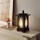 Antique Alive Traditional Korean Wood Lamp Handmade Asian Oriental Table Lantern Bedside Bedroom Accent Light Unique Gift Idea Hanok Design Brown Pagoda