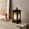 Antique Alive Traditional Korean Wood Lamp Handmade Asian Oriental Table Lantern Bedside Bedroom Accent Light Unique Gift Idea Hanok Design Brown Pagoda