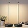 YIBEN 2Pack Rechargeable Cordless Table Lamp Portable Powered LED Battery 6000mAh Metal USB Desk Lamp 3 Levels Brightness Light for Restaurants Outdoor 2pack Black