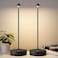 YIBEN 2Pack Rechargeable Cordless Table Lamp Portable Powered LED Battery 6000mAh Metal USB Desk Lamp 3 Levels Brightness Light for Restaurants Outdoor 2pack Black