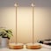 YIBEN 2Pack Rechargeable Cordless Table Lamp Portable Powered LED Battery 6000mAh Metal USB Desk Lamp 3 Levels Brightness Light for Restaurants Outdoor 2pack Gold