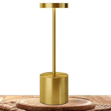 TBBGA LED Cordless Table Lamps Portable Rechargeable Battery Operated Lamp Modern Metal 3 Level Dimmable Indoor and Outdoor Cordless LampDesk Lamp forRestaurantBarCafeBedroom Gold