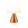 Lexon Mina M Mushroom Lamp Portable Bedside Light for Bedrooms Kids Nursery 9 LED Color Rechargeable Table Lamp with 24h Light Dimmer Medium Orange
