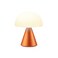 Lexon Mina M Mushroom Lamp Portable Bedside Light for Bedrooms Kids Nursery 9 LED Color Rechargeable Table Lamp with 24h Light Dimmer Medium Orange