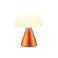 Lexon Mina M Mushroom Lamp Portable Bedside Light for Bedrooms Kids Nursery 9 LED Color Rechargeable Table Lamp with 24h Light Dimmer Medium Orange