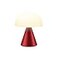 Lexon Mina M Mushroom Lamp Portable Bedside Light for Bedrooms Kids Nursery 9 LED Color Rechargeable Table Lamp with 24h Light Dimmer Medium Dark Red