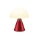 Lexon Mina M Mushroom Lamp Portable Bedside Light for Bedrooms Kids Nursery 9 LED Color Rechargeable Table Lamp with 24h Light Dimmer Medium Dark Red