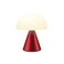 Lexon Mina M Mushroom Lamp Portable Bedside Light for Bedrooms Kids Nursery 9 LED Color Rechargeable Table Lamp with 24h Light Dimmer Medium Dark Red