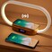 Donewin Bedside Lamp with Wireless ChargerWooden Table Lamp with Charging StationTouch Nightstand Lamp with Clock3 Color Stepless Dimming Touch Lamp for BedroomUnique Gifts for Women