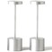 SAKRINGT 2 Pack Outdoor Table LampLED Table LightCordless Table Lamp Rechargeable 5000mAh Battery Powered Dimming Desk Lamp for RestaurantPatio OutdoorSilver